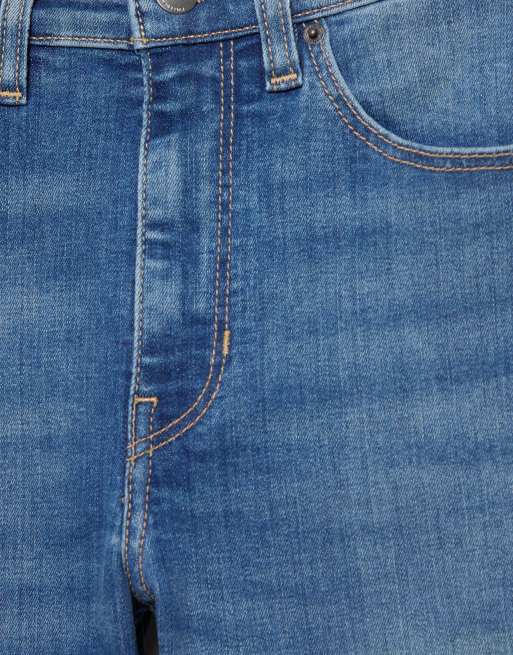 Pull&Bear Petite – Indigoblå skinny jeans med hög midja, 7 av 7