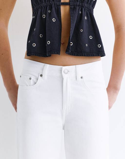 Pull&Bear Petite - Jean ample oversize - Blanc, 3 de 7