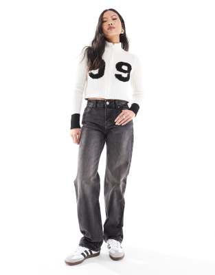 Petite - Jean droit  taille mi-haute - Pull & bear - Modalova