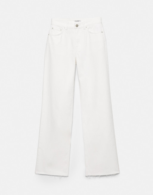 Pull&Bear Petite - Jean droit large - Blanc, 6 de 7