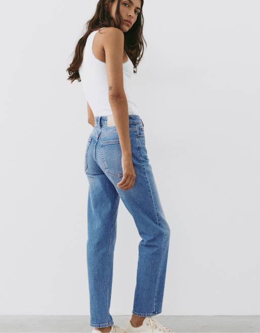 Pull&Bear Petite jean slim taille haute bleu moyen, 2 de 7