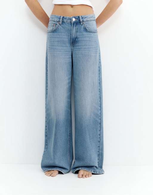 Pull&Bear Petite loose oversize jeans in indigo, 2 of 7