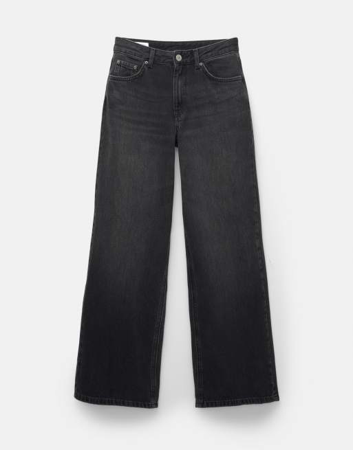 Pull&Bear Petite lösa oversize-jeans i svart, 6 av 7
