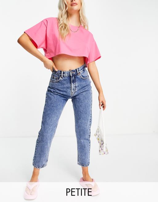 Asos petite mom jeans best sale