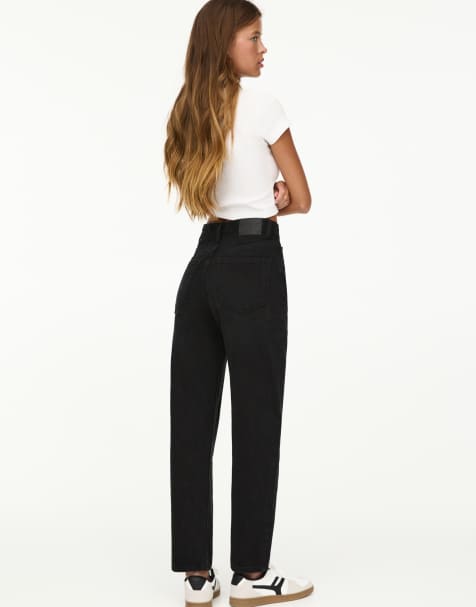 Pull&Bear Petite - Mom jeans basic neri - view 1