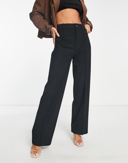 High-waisted tailored trousers - Black - Ladies