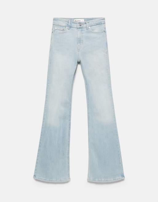 Pull&Bear Petite skinny flared jeans in sky blue, 7 of 7