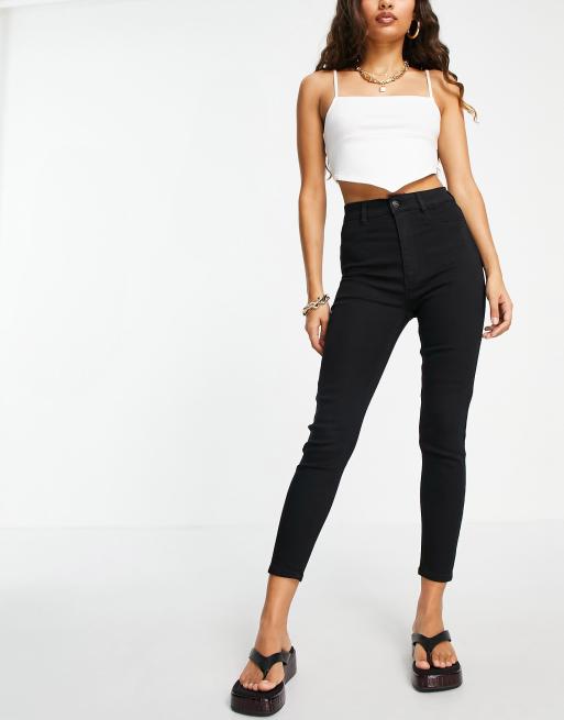 High waist skinny jeans pull store and bear