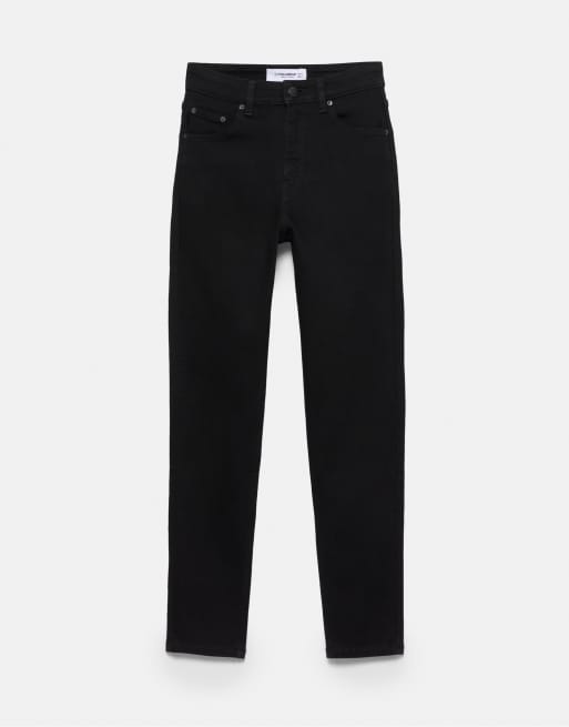 Pull&Bear Petite – Svartmelerade skinny jeans med hög midja, 5 av 7