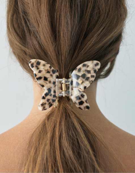 Pull&Bear - Pince à cheveux papillon - Marron - view 1