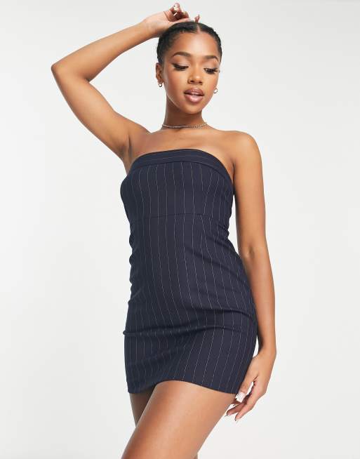 Pinstripe shop mini dress