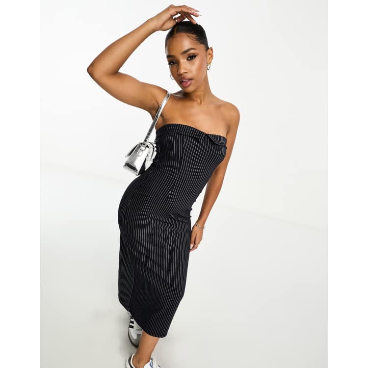 Pinstripe shop midi dress