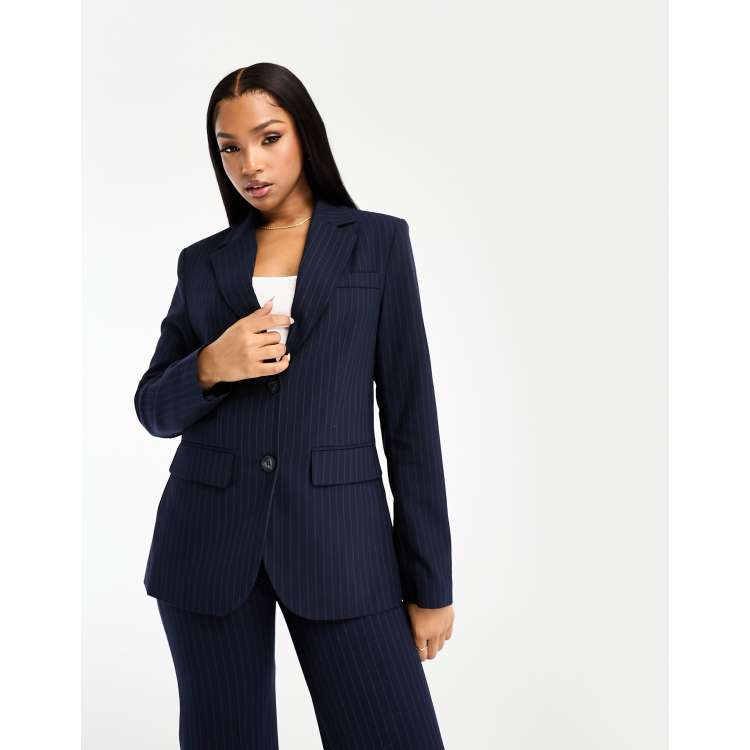 Blazer Tailleur Pull And Bear Pull&Bear Pinstripe Oversized Blazer