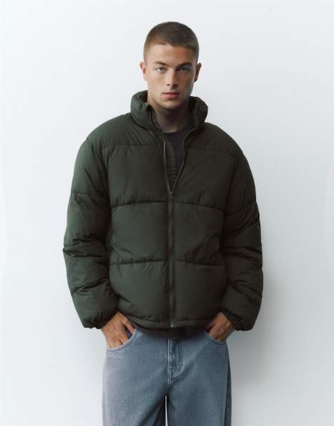 Pull&Bear piumino accollato verde - view 1