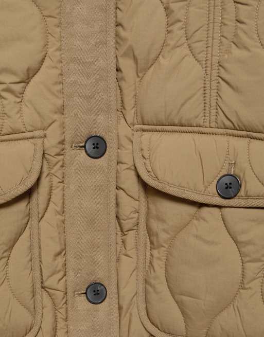 Pull&Bear piumino con tasche in kaki scuro, 6 di 7