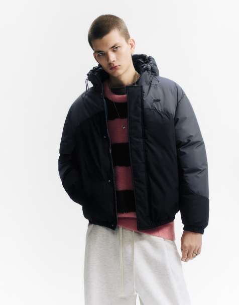 Pull&Bear - Piumino nero a pannelli - view 1