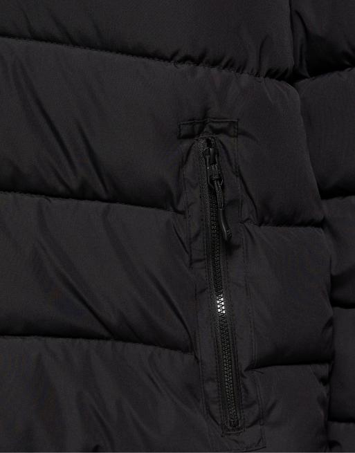 Pull&Bear - Piumino nero con cappuccio, 7 di 7