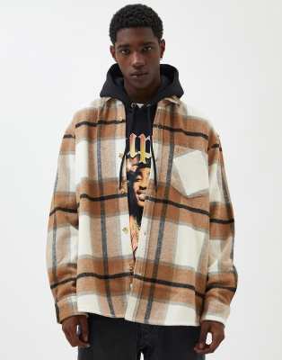 pull and bear plaid jacket