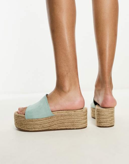 Platform deals espadrille slide