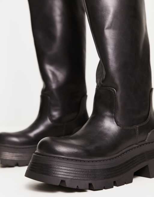 Knee-high boots with warm lining - pull&bear