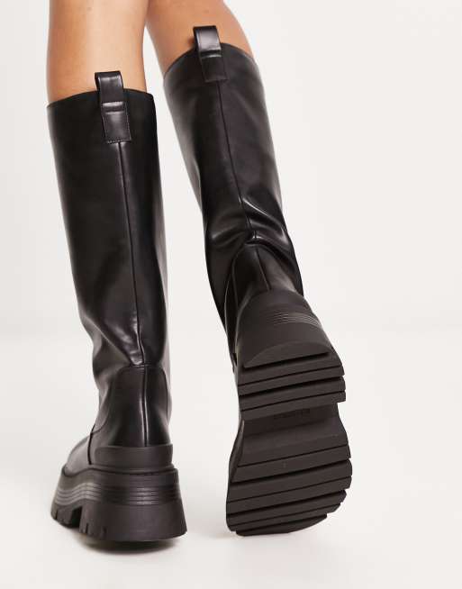 Knee-high boots with warm lining - pull&bear