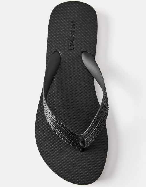 Pull&Bear - Platte sandalen in zwart, 3 van 4