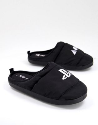 Pull&Bear Play Station puffer slippers in black