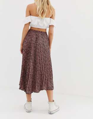 pull and bear cow print skirt