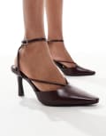 [Pull & Bear] Pull & Bear pointed toe heels in burgundy-Red 37 BURGUNDY