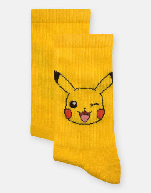 Pull&Bear Pokémon pikachu socks in yellow, 3 of 4