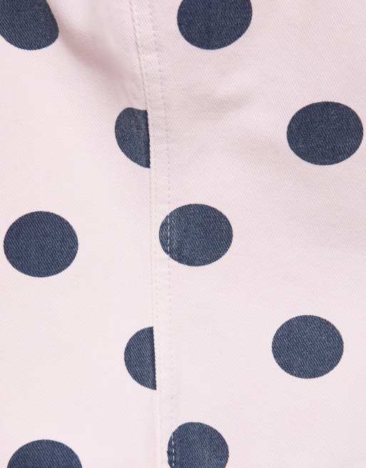 Pull&Bear Polka dot cut-out top in pink, 7 of 7