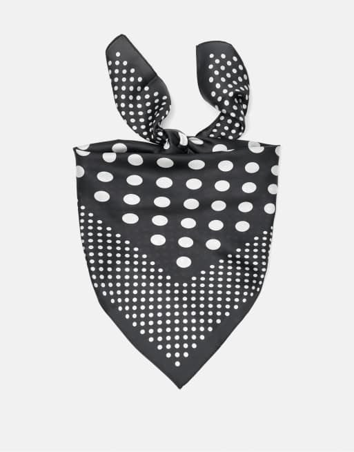 Pull&Bear Polka dot scarf in black, 3 of 5
