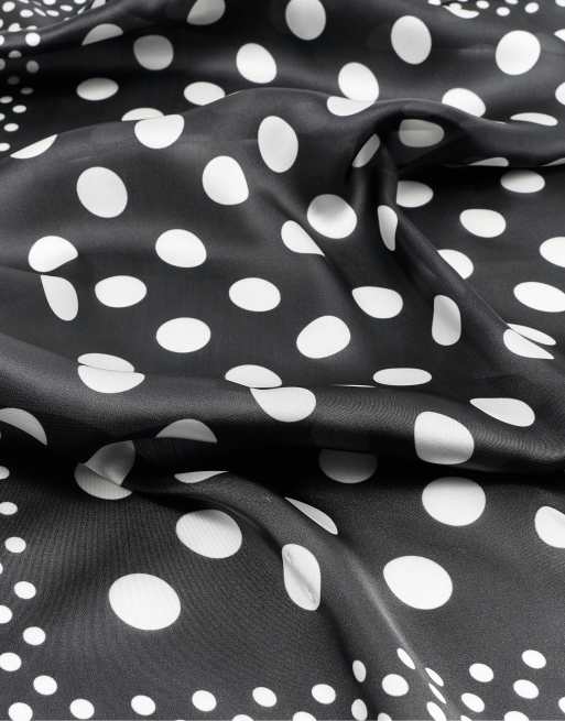 Pull&Bear Polka dot scarf in black, 4 of 5