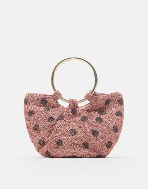 Pull&Bear Polka dot sequin bag in pink - view 1