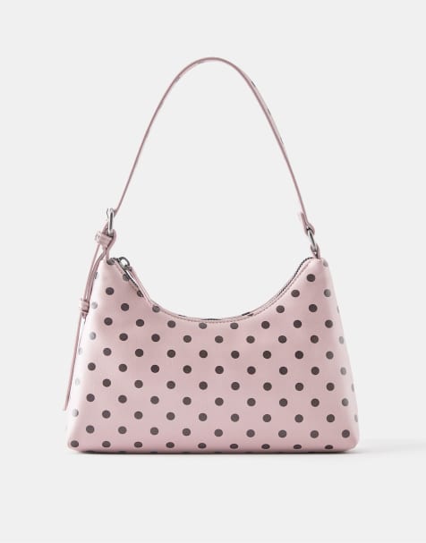 Pull&Bear Polka dot shoulder bag in pink - view 1