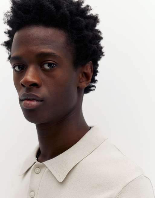Pull&Bear - Polo à manches courtes - Sable, 2 de 4