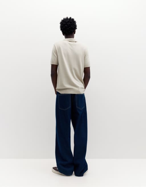 Pull&Bear - Polo à manches courtes - Sable, 4 de 4