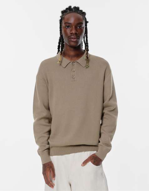 Pull&Bear - Polo à manches longues - Ocre - view 1