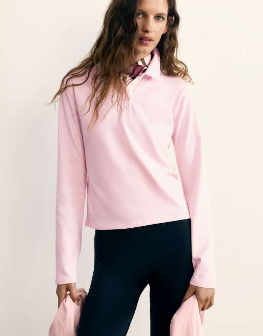 Pull&Bear polo à manches longues rose, 5 de 7
