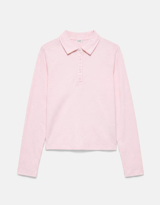 Pull&Bear polo à manches longues rose, 6 de 7
