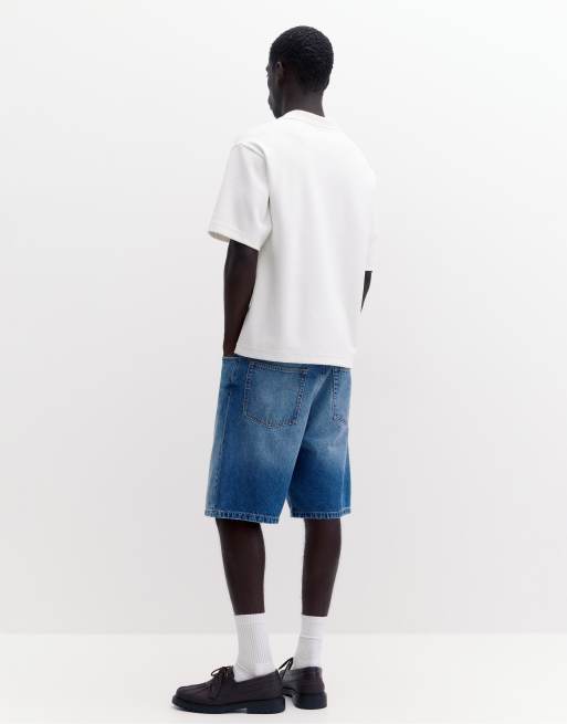 Pull&Bear - Polo en maille interlock à manches courtes - Blanc cassé, 2 de 7