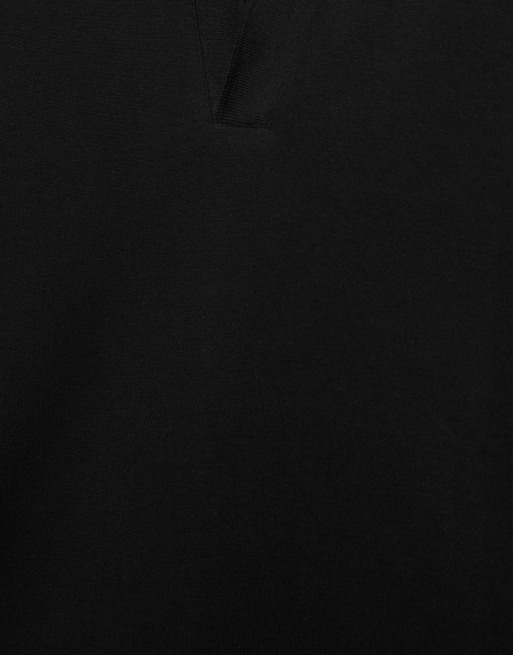 Pull&Bear - Polo manches courtes en maille interlock - Noir, 6 de 7