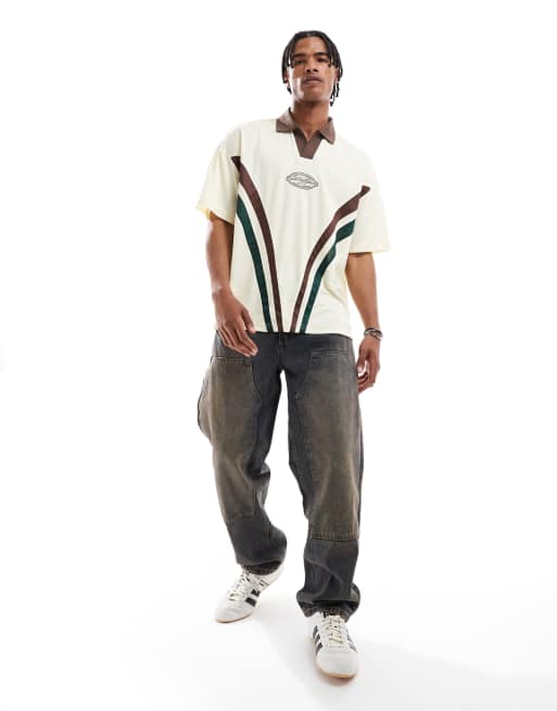 Pull&Bear - Polo style sport rétro - Écru, 2 de 4