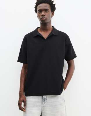 Polo textur  manches courtes - Pull & bear - Modalova