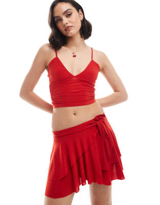 【PORTERNA】Bunny Frill Wrap Mini Skirt PORTERNA(ポルテナ) - バニーフリルラップミニスカート / Bunny