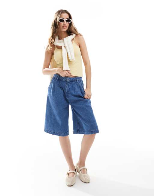Pull&Bear - Vormgevende cami top van polyamide in lichtgeel