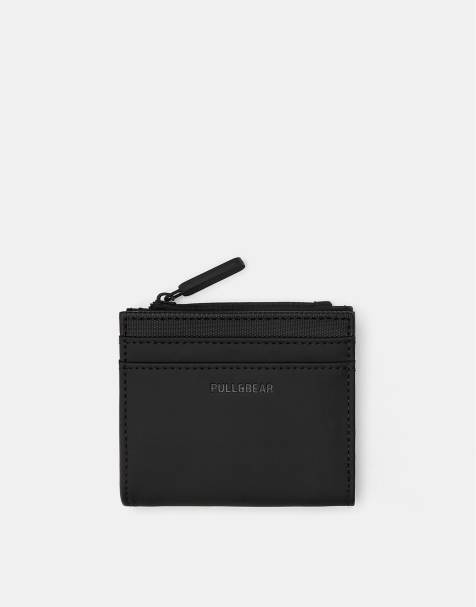Pull&Bear - Portafoglio gommato nero - view 1