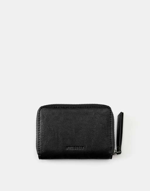 Pull&Bear portafoglio in camoscio con zip nero, 2 di 4
