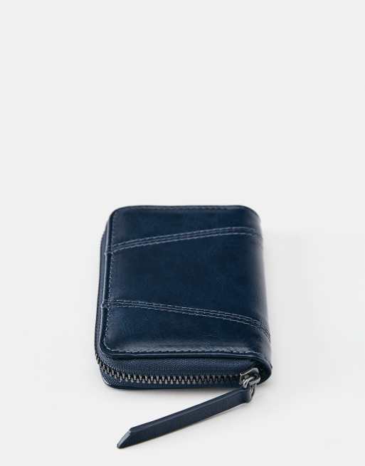 Pull&Bear portafoglio invecchiato blu, 3 di 4