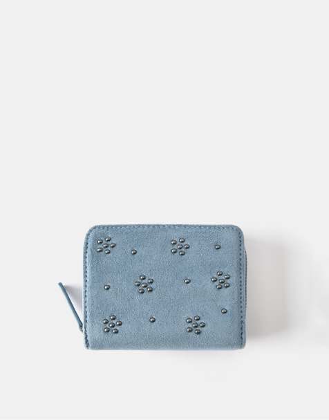 Pull&Bear porte-monnaie à clous bleu - view 1
